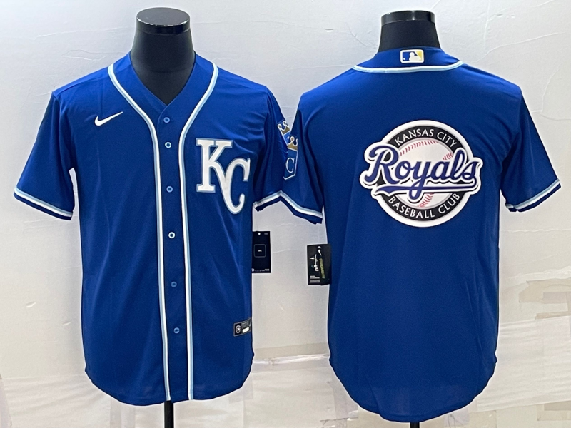 Men's Kansas City Royals Blue Alternate Team Logo Jersey